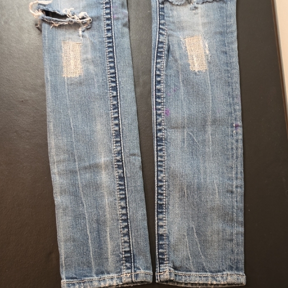 Miss Me Light Blue Skinny Jeans with Embellished Pockets - Picture 8 of 16